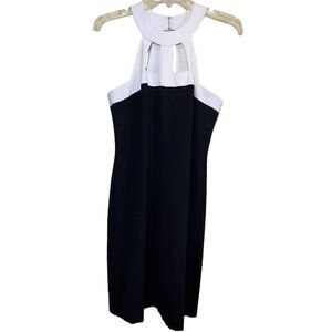 Trina Turk Sexy Black White Cut Out Cocktail Dress Size 6